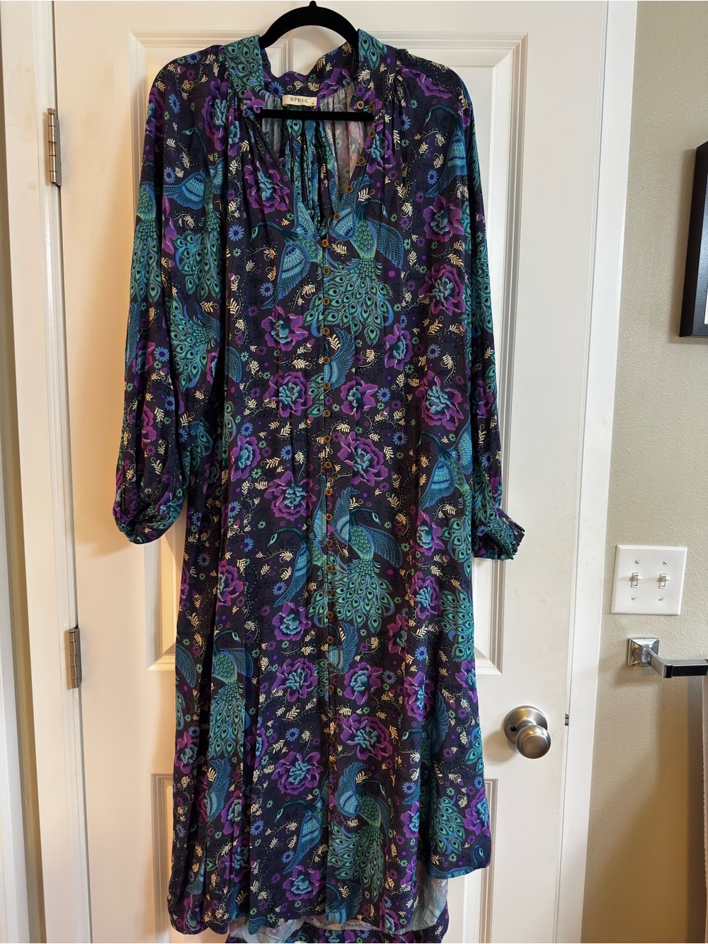 Spell Bohemian Purple Button Through Maxi - Picture 3 of 8